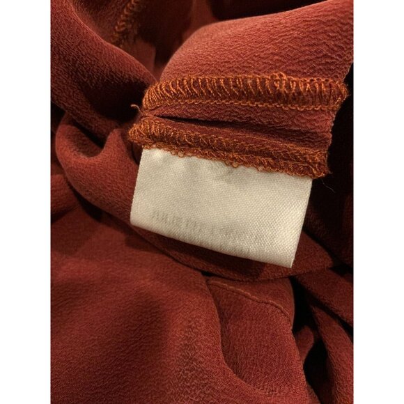 Juliette Longuet Maroon Zip-Up Dress W/ Pockets & Long Sleeves, Size 2 - Picture 12 of 12